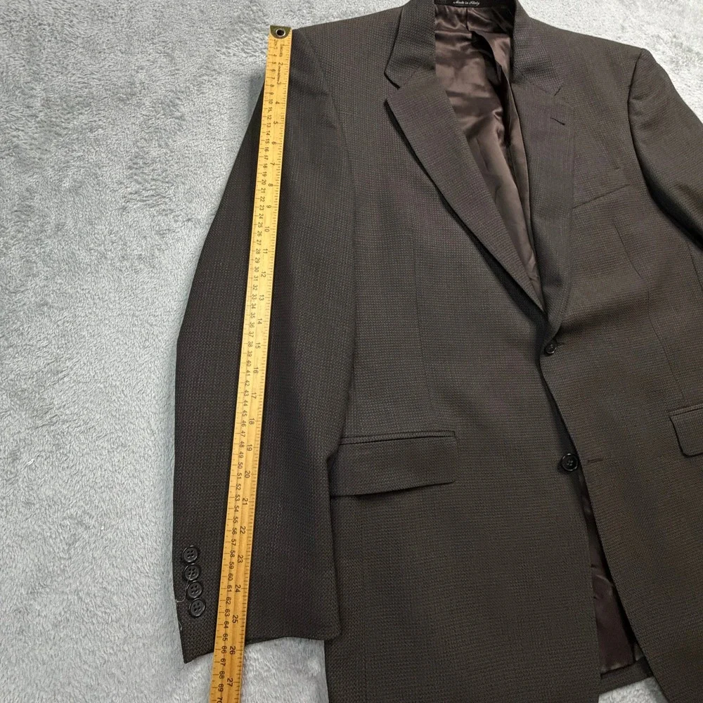 Murano Italy Brown Worsted Wool Blazer Sport Coat Mens 44 Dillard's B24 6428